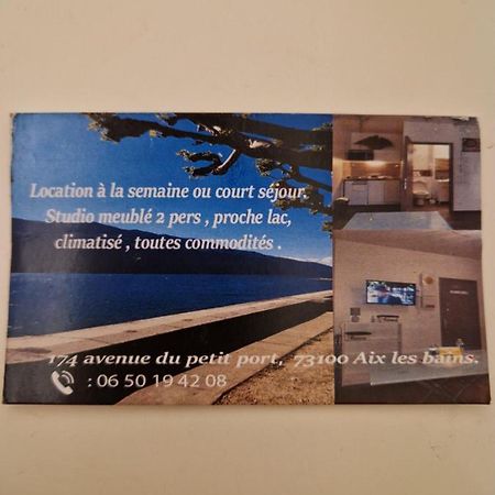 studio meublé au RDC , proche lac Aix-les-Bains Exterior foto